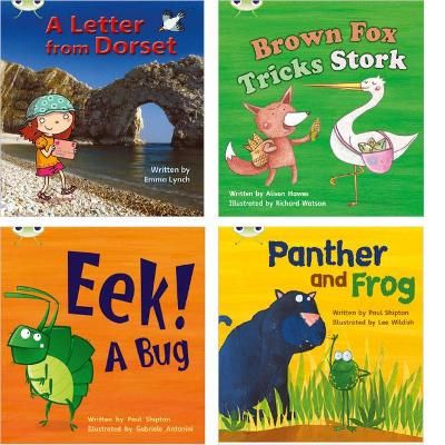 IES . Learn to Read at Home with Bug Club Phonics: Pack 5 (Pack of 4  reading books with 3 fiction and 1 non-fiction)